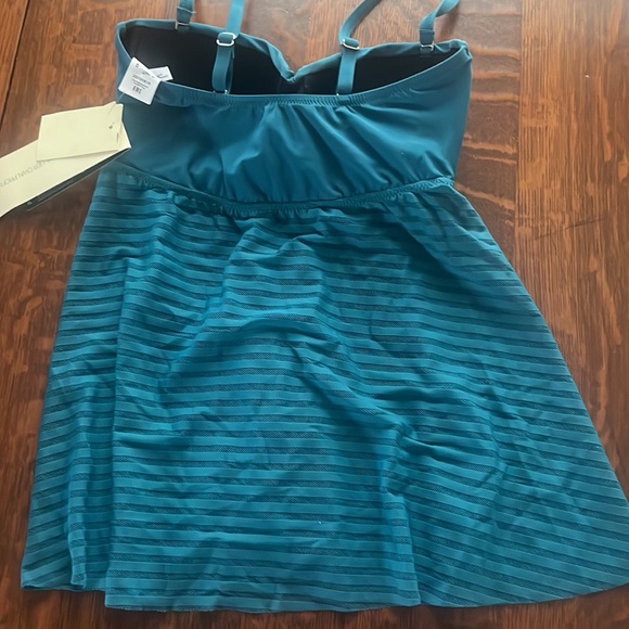 NWT Profile by Gottex Sheer Bliss Flyaway Teal Tankini Top Size 6 - Picture 7 of 7
